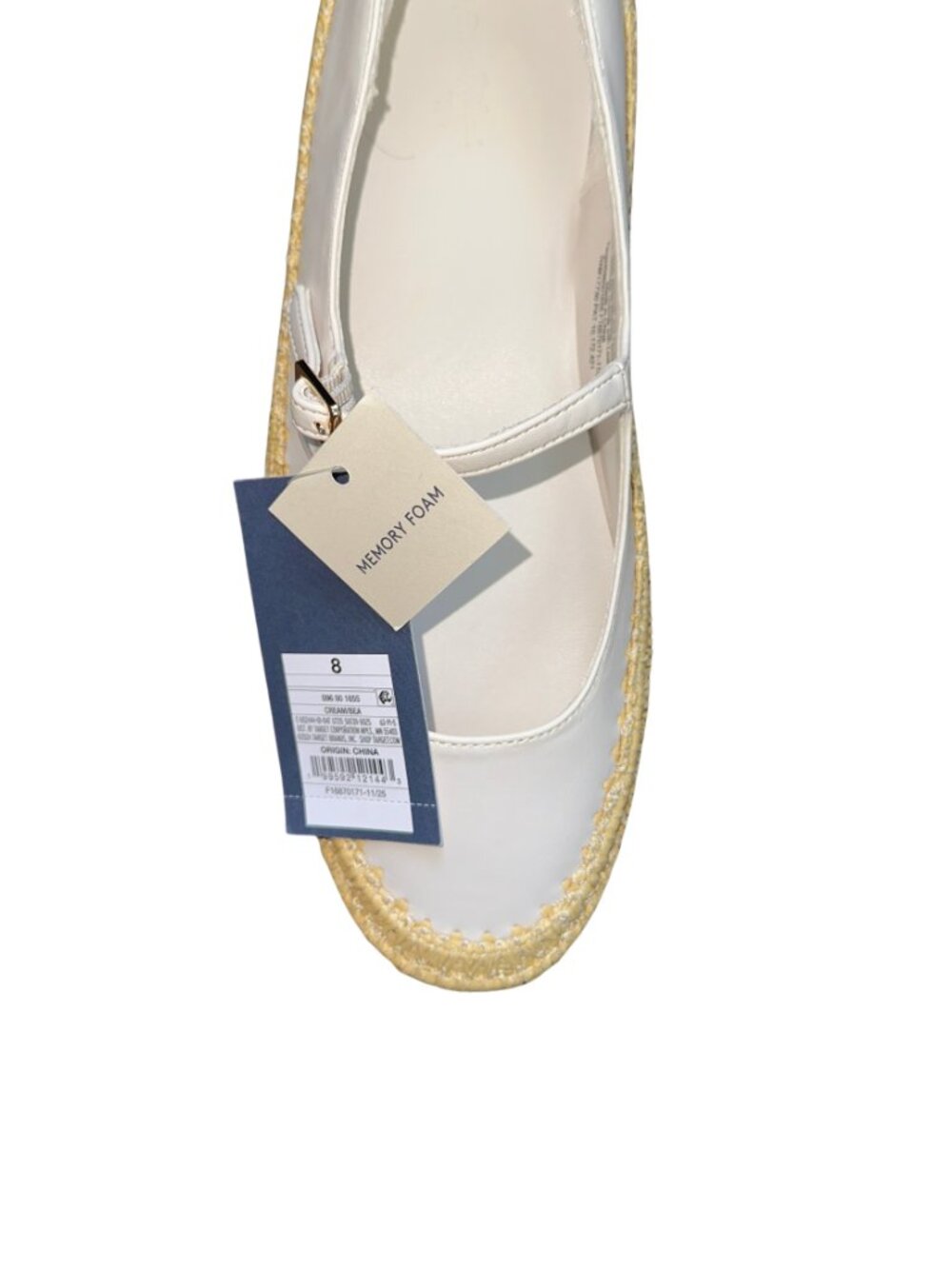 Universal Thread Cream Bea Espadrille Mary Jane Flats NWT Size 8 - Picture 8 of 11
